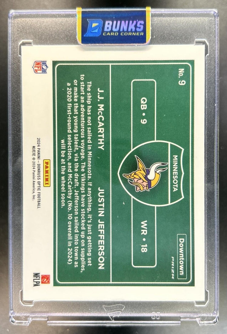 J.J. McCarthy / Justin Jefferson back image