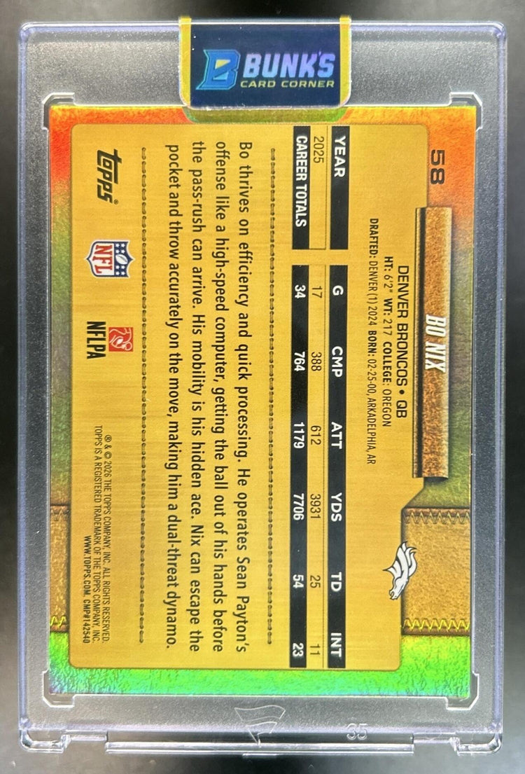 Bo Nix back image