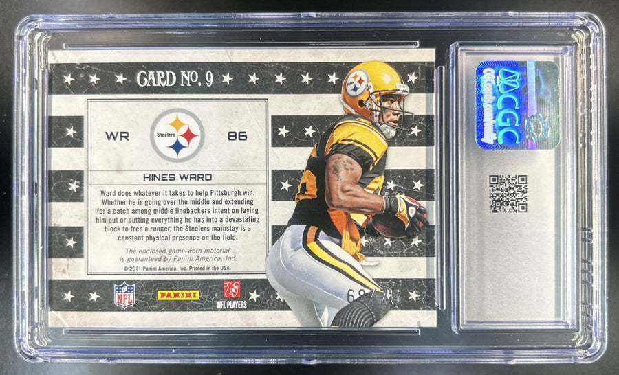 Hines Ward 2011 Panini Gridiron Gear #9 68/75 NFL Nation Steelers