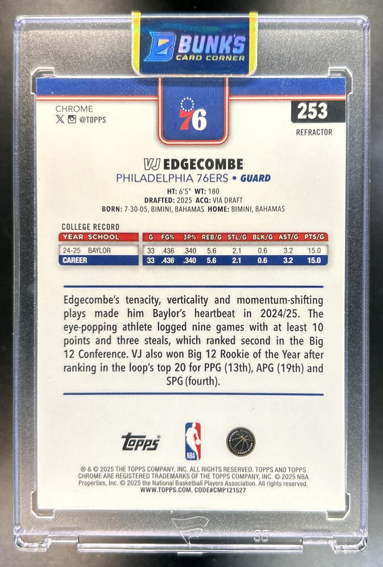 VJ Edgecombe back image