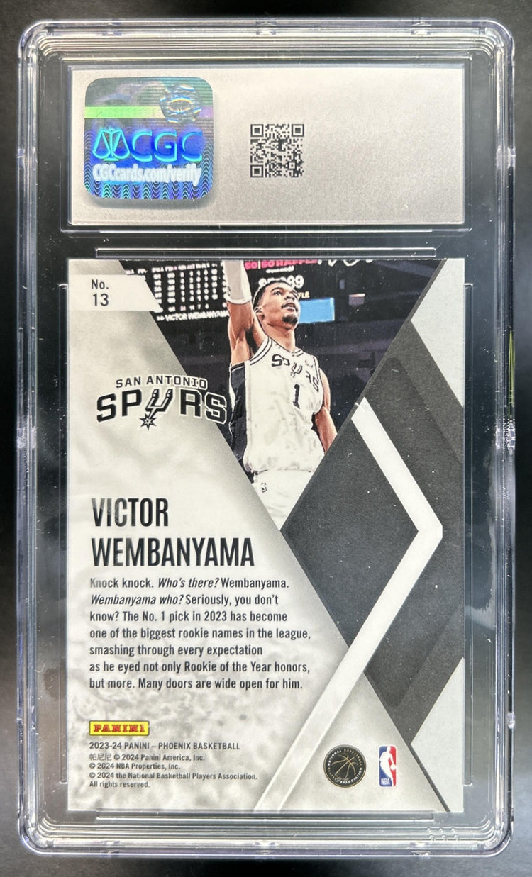 Victor Wembanyama 2023-24 Panini Phoenix #13 Instant Phenom RC Spurs