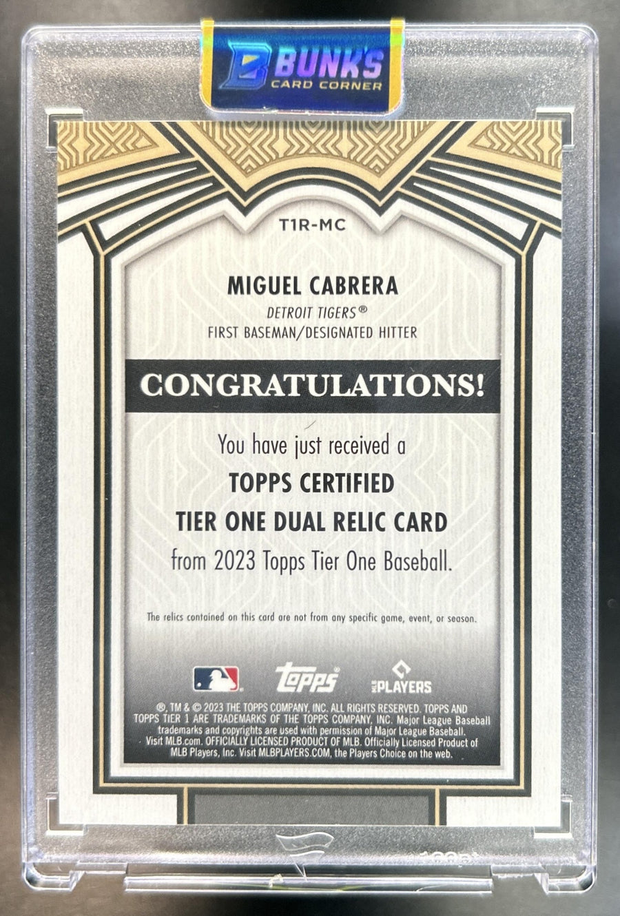 Miguel Cabrera back image