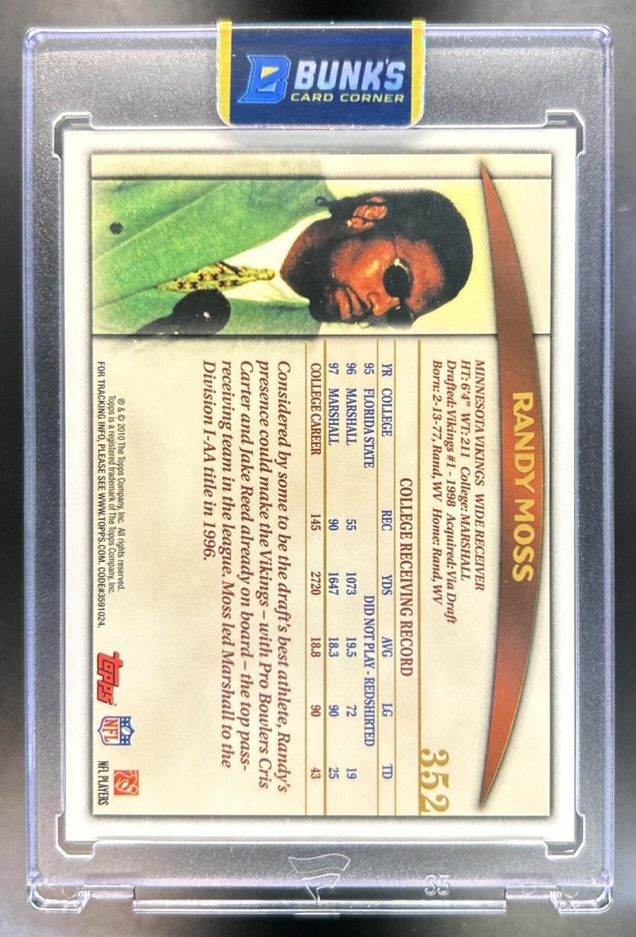 Randy Moss back image
