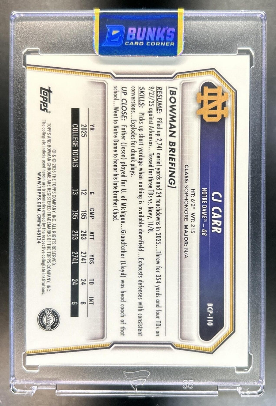 CJ Carr back image