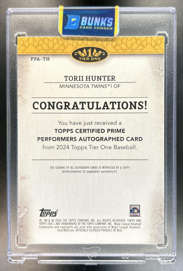 Torii Hunter back image