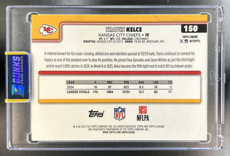 Travis Kelce 2025 Topps Chrome #150 Image Variation SP Chiefs