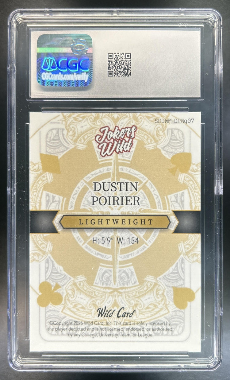 Dustin Poirier 2025 Wild Card Jokers Wild Mojo CGC 10