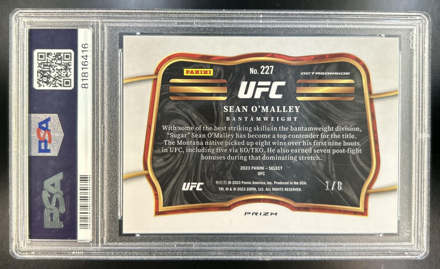 Sean O'Malley Select UFC #227 Cracked Ice Prizms 1 PSA 10 *Pop. 1*