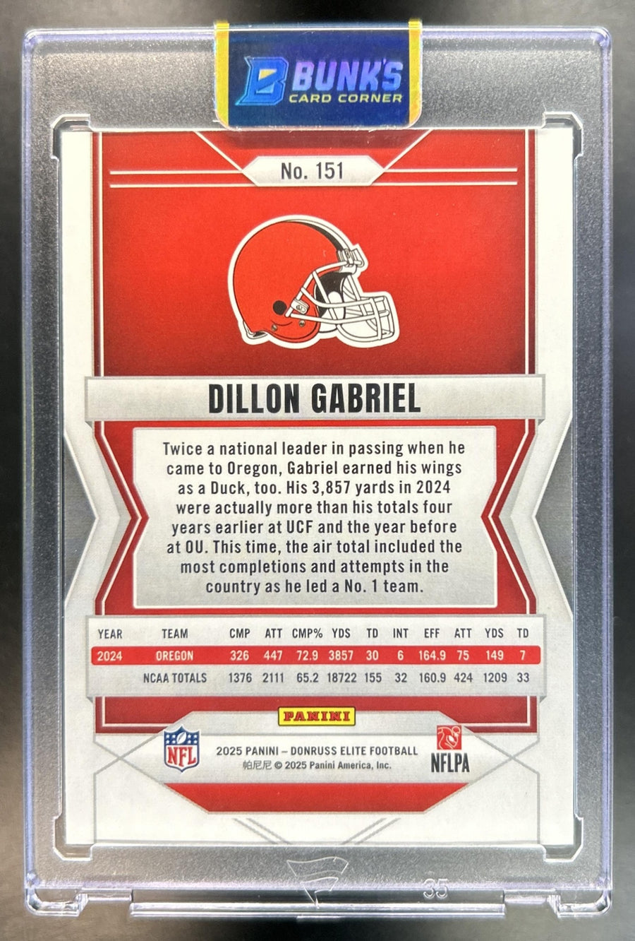 Dillon Gabriel back image