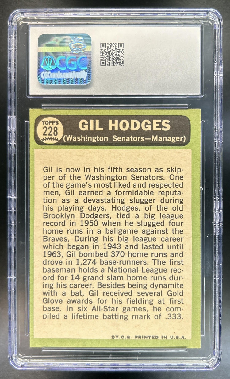 Gil Hodges 1967 Topps #228 Senators CGC 6.5
