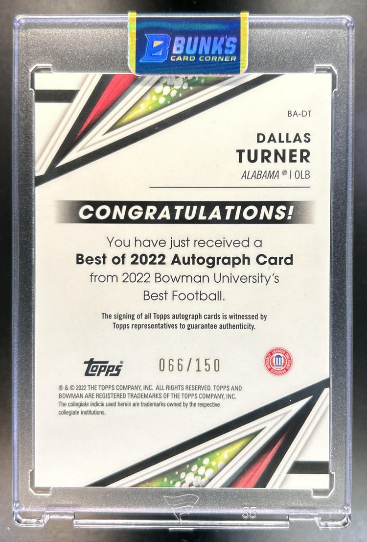 Dallas Turner back image