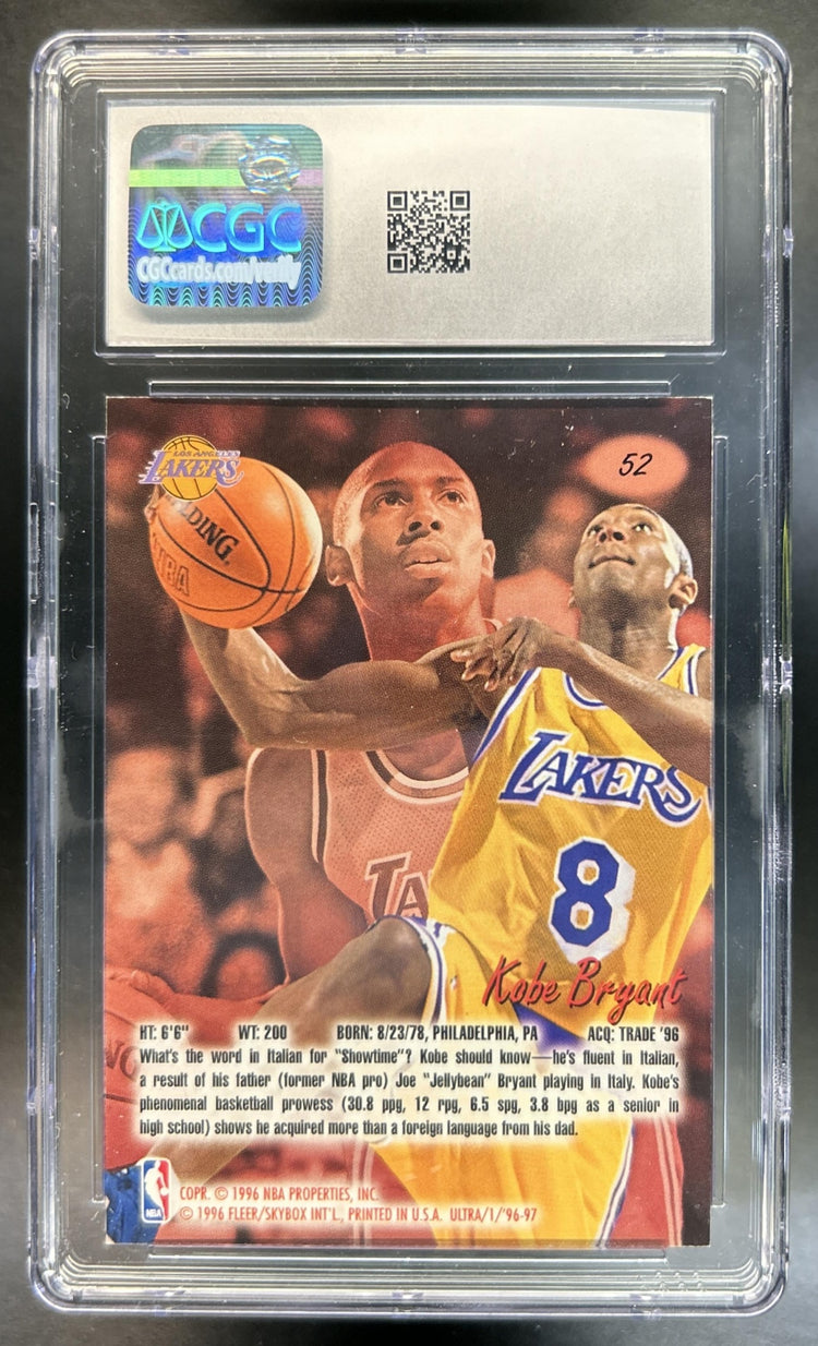 Kobe Bryant 1996-97 Fleer Ultra #52 RC Lakers CGC 8.5