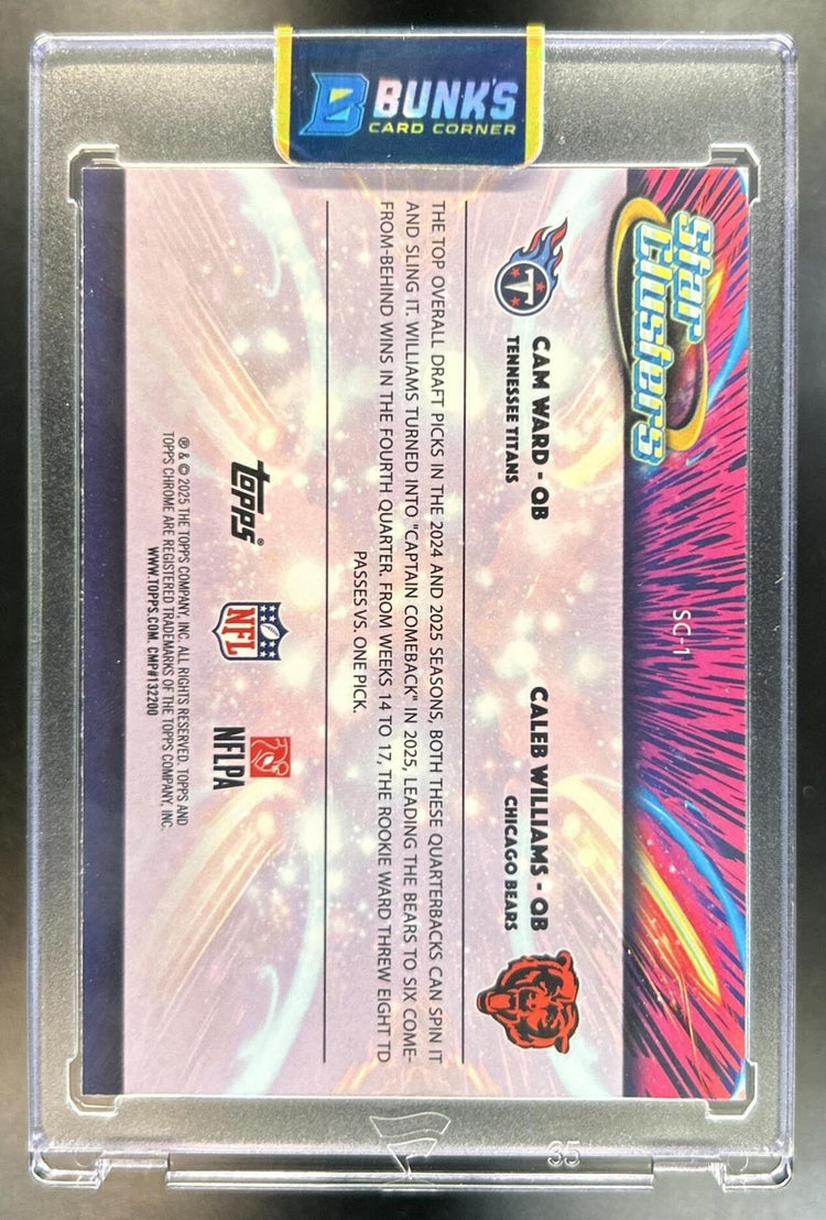 Cam Ward / Caleb Williams back image