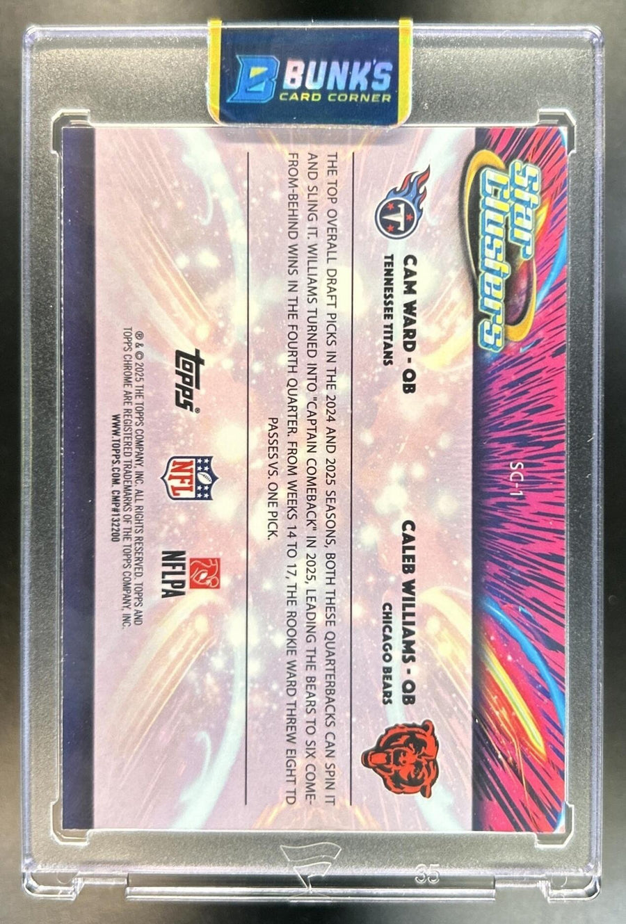 Cam Ward / Caleb Williams back image