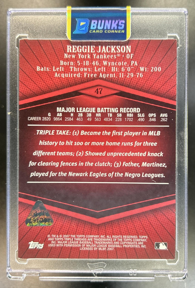 Reggie Jackson 2007 Upper Deck Sweet Spot Classic #CM-RJ3 Yankees
