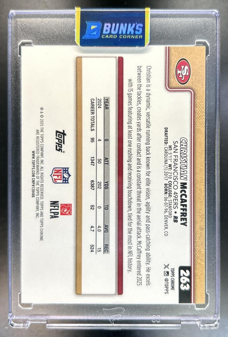 Christian McCaffrey back image