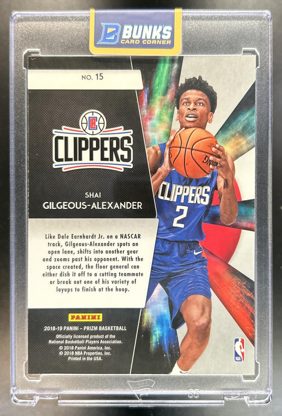 Shai Gilgeous-Alexander back image