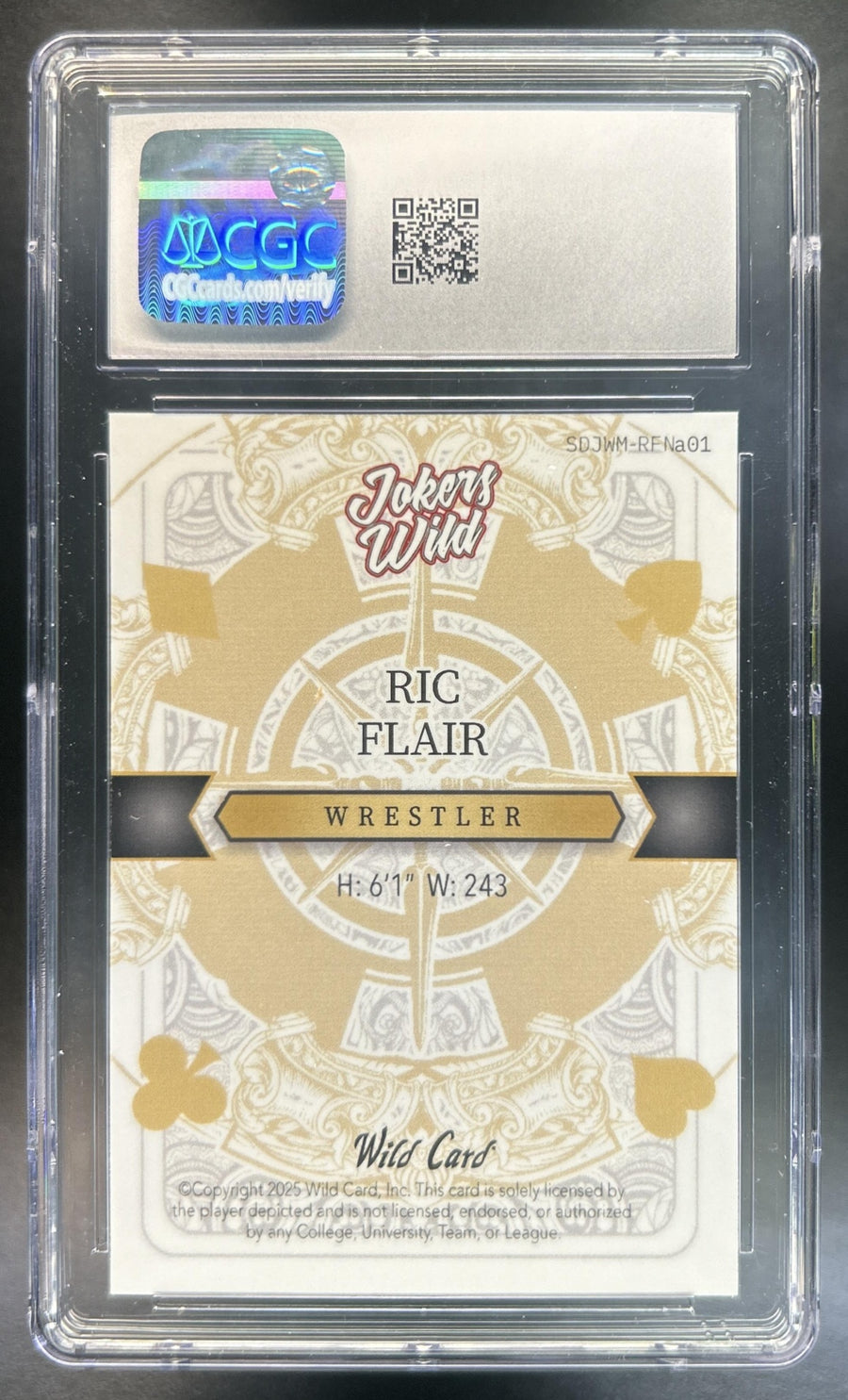 Ric Flair 2025 Wild Card Jokers Wild Cross Hatch CGC 10