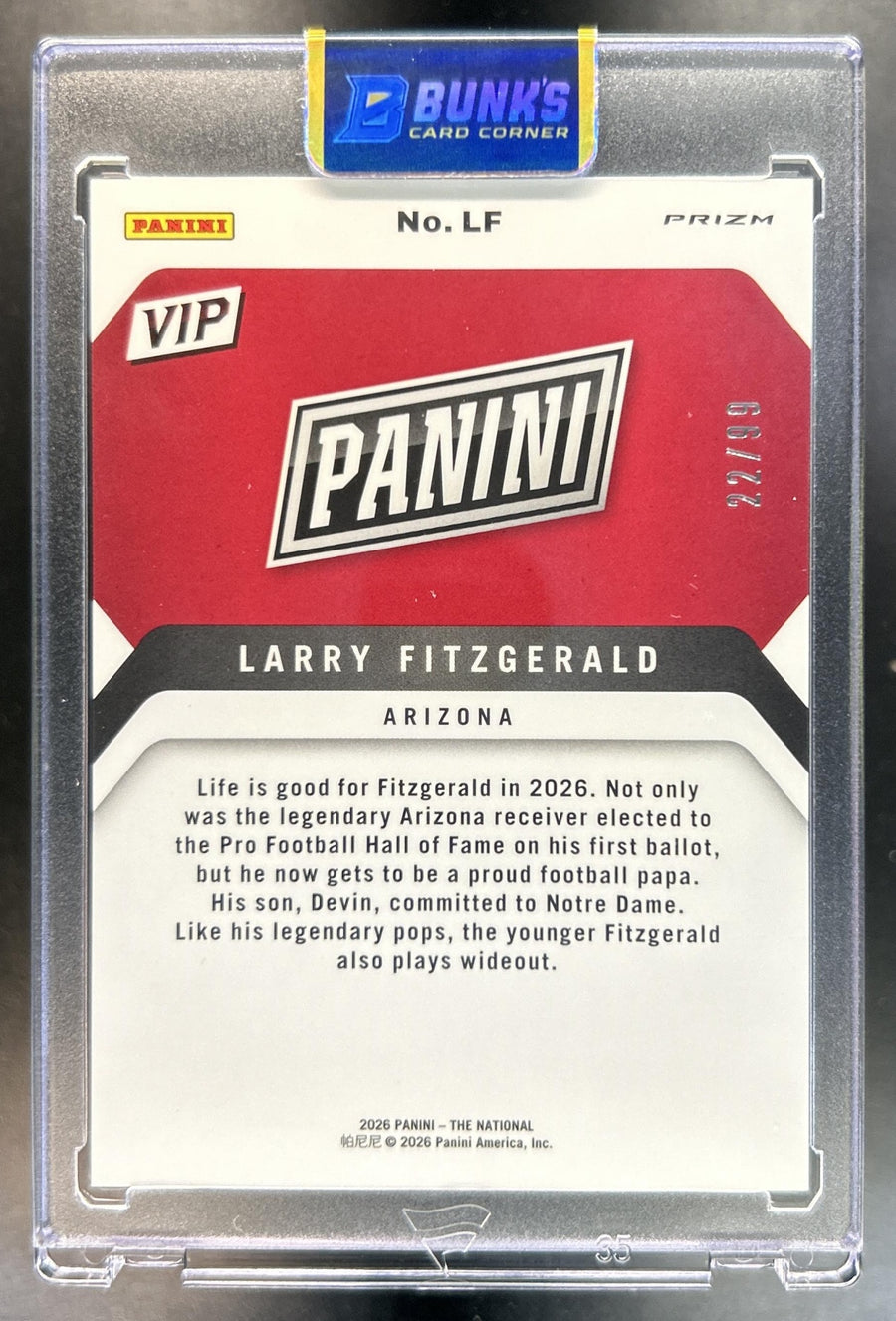 Larry Fitzgerald back image