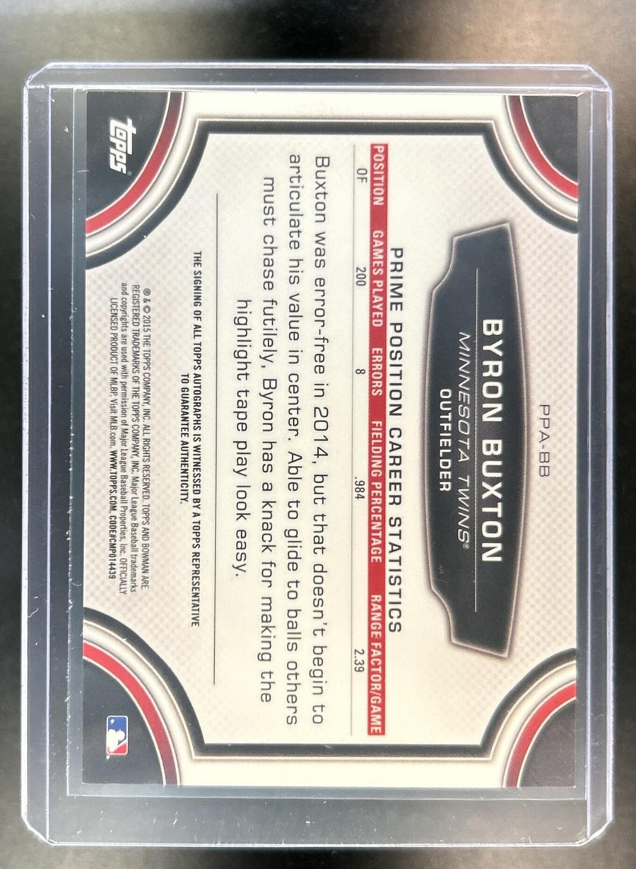 Byron Buxton 2015 Bowman Chrome #PPA-BB Prime Position Auto RC Twins