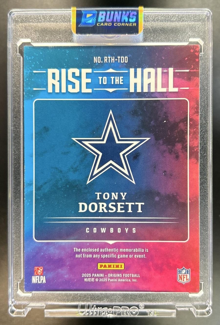 Tony Dorsett back image
