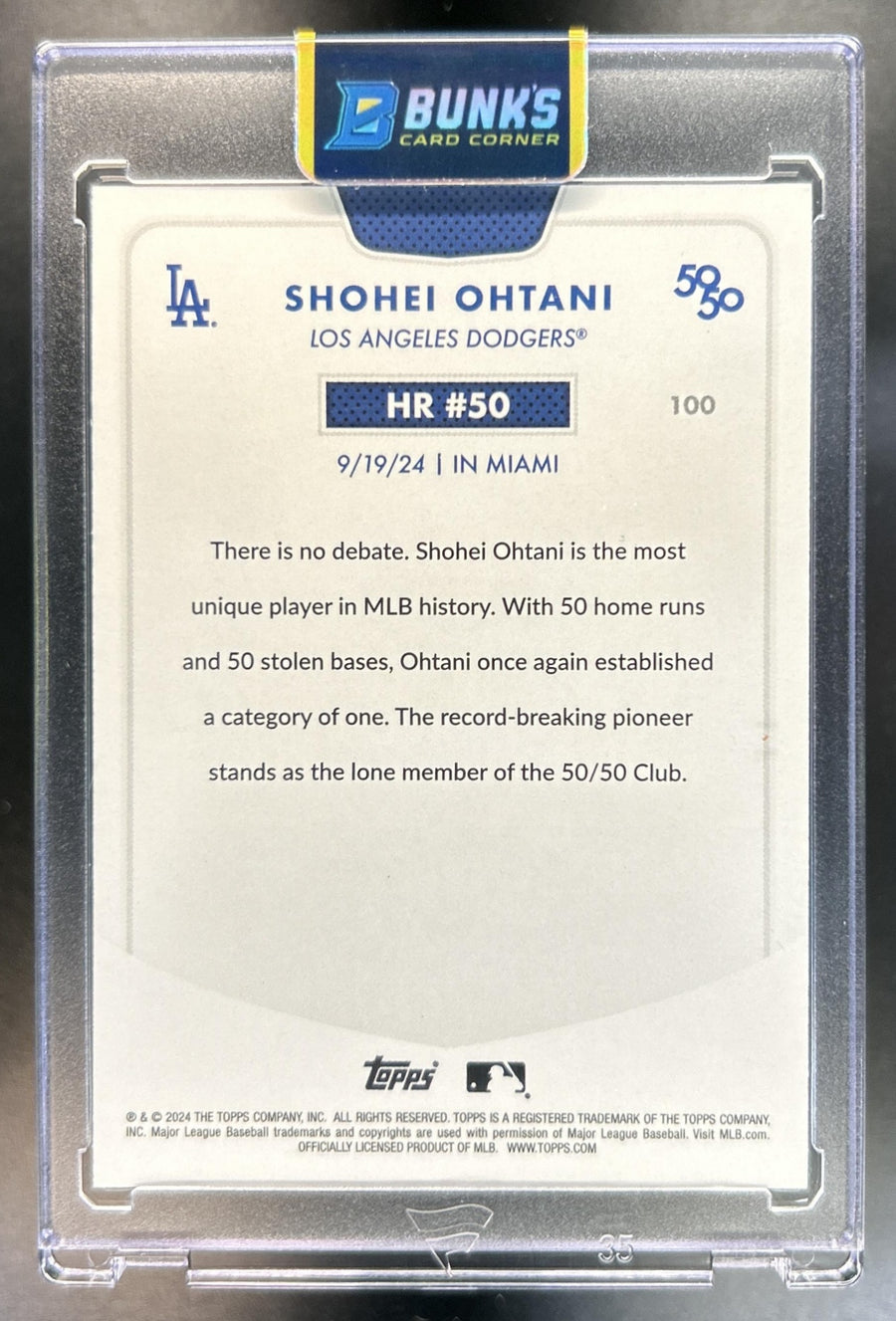 Shohei Ohtani back image