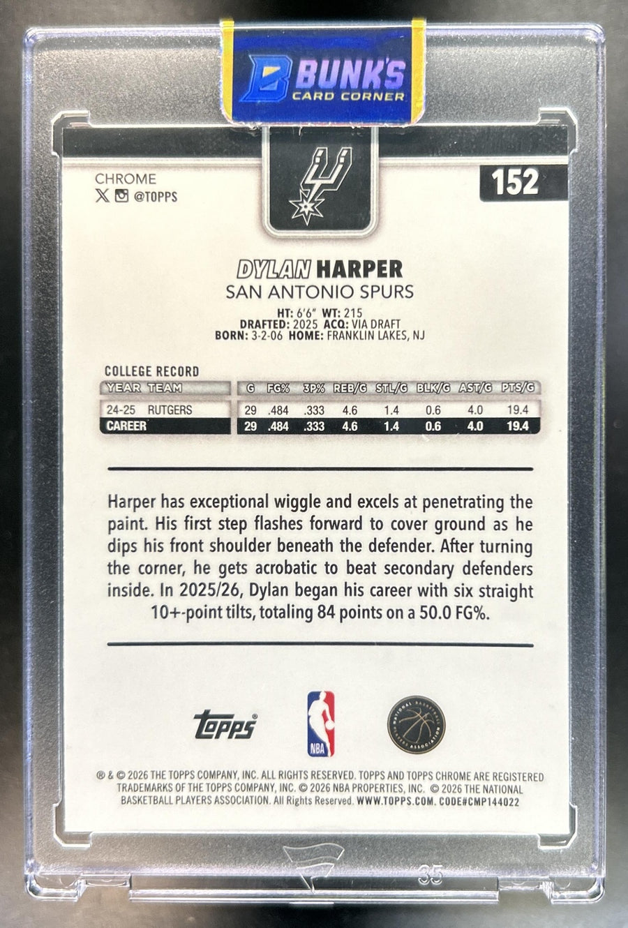 Dylan Harper back image
