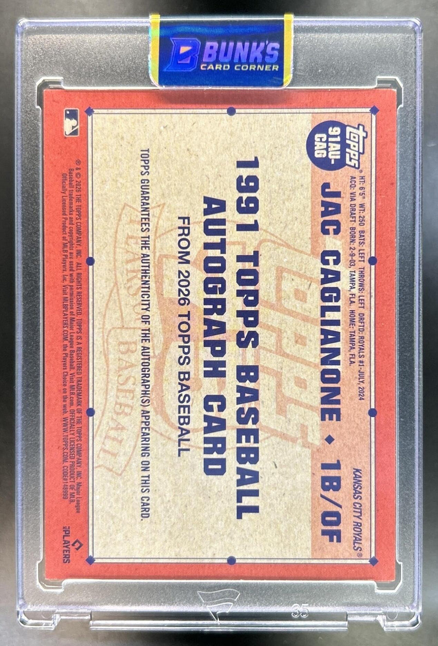 Jac Caglianone back image