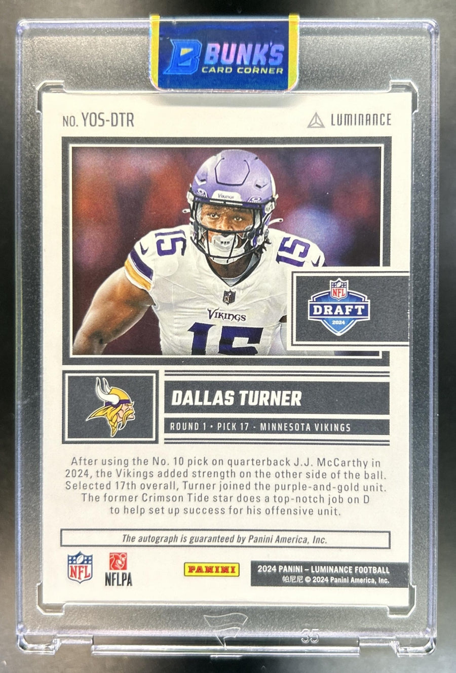 Dallas Turner back image