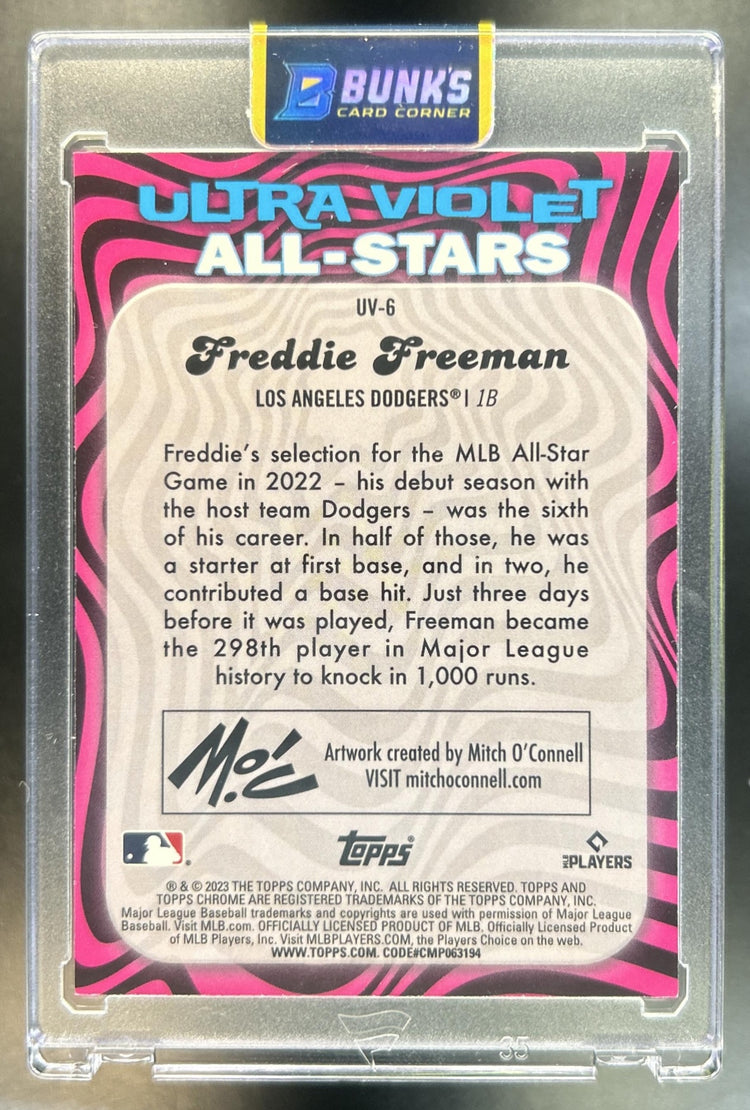 Freddie Freeman 2023 Topps Chrome #UV-6 Ultraviolet All-Stars Dodgers