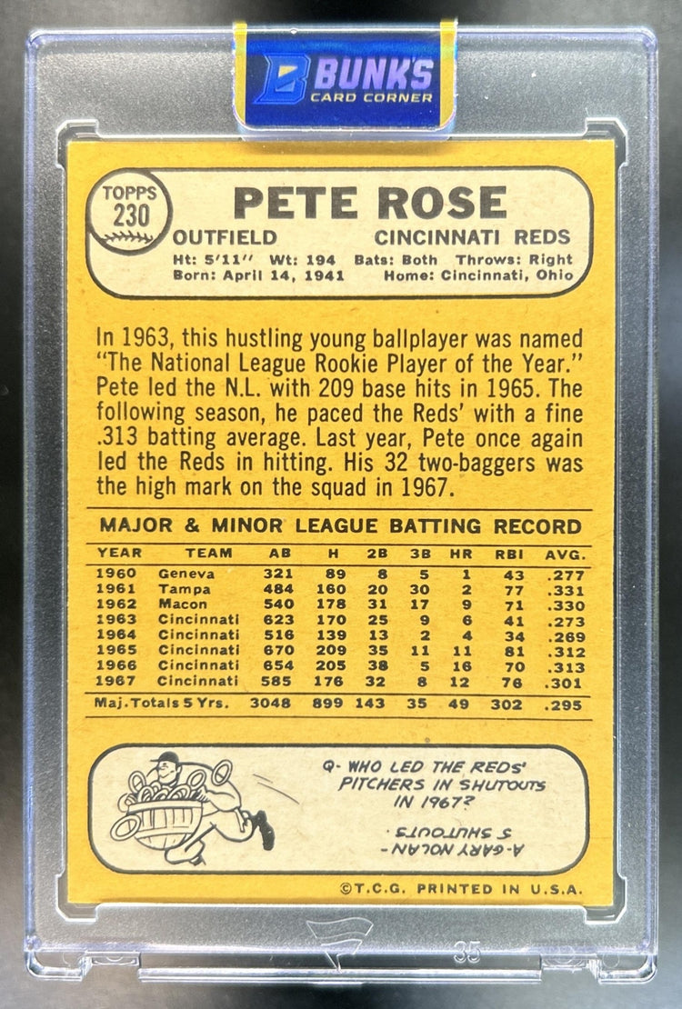 Pete Rose 1968 Topps #230 Reds