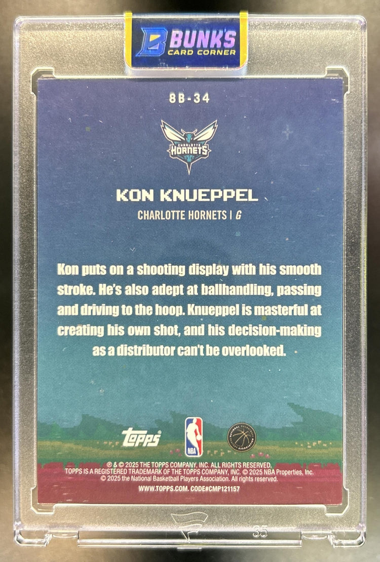 Kon Knueppel 2025-26 Topps #8B-34 8-Bit Ballers Holo Foil RC 11/99 Hornets