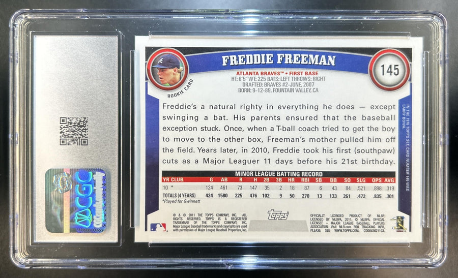 Freddie Freeman 2011 Topps #145 RC Braves CGC 10