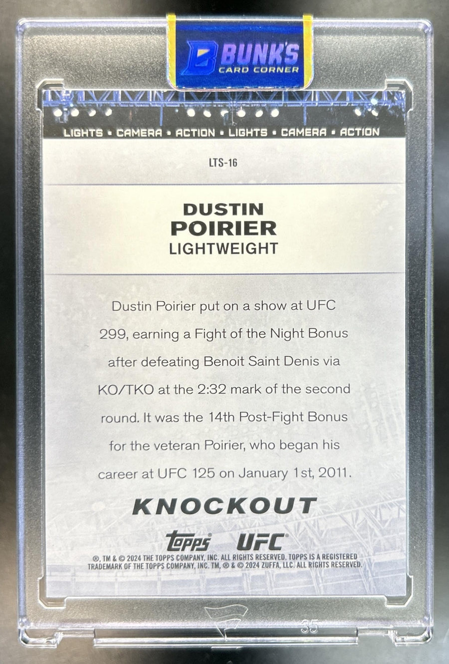 Dustin Poirier Knockout UFC #LTS-16 Lights Camera Action Red 4/25