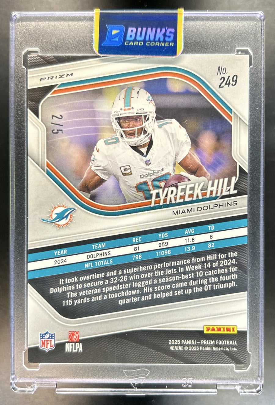 Tyreek Hill back image