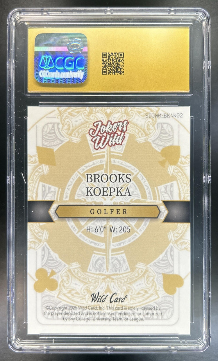 Brooks Koepka 2025 Wild Card Jokers Wild Lazer CGC Pristine 10