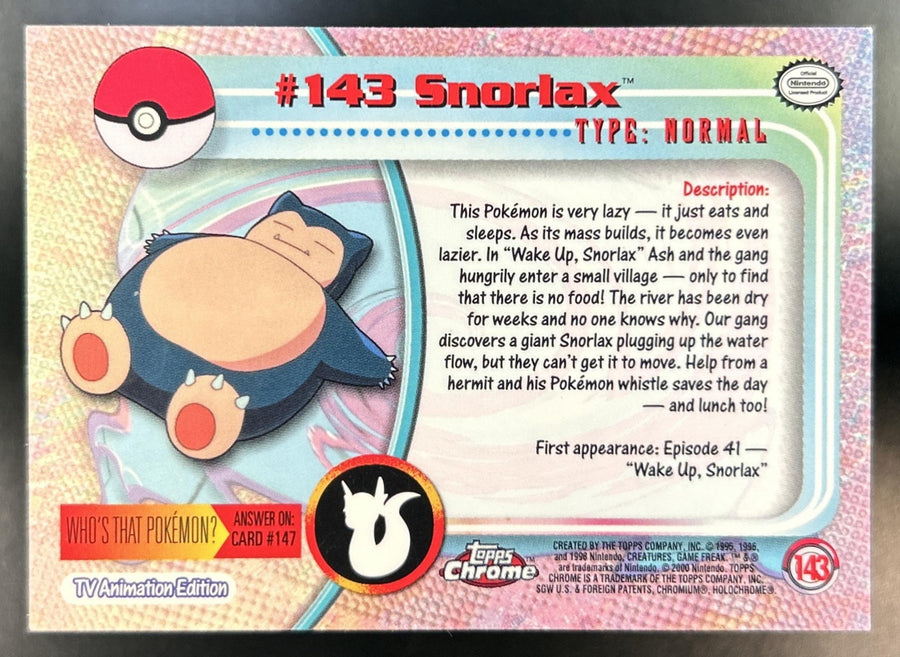 Snorlax #143 Topps Chrome