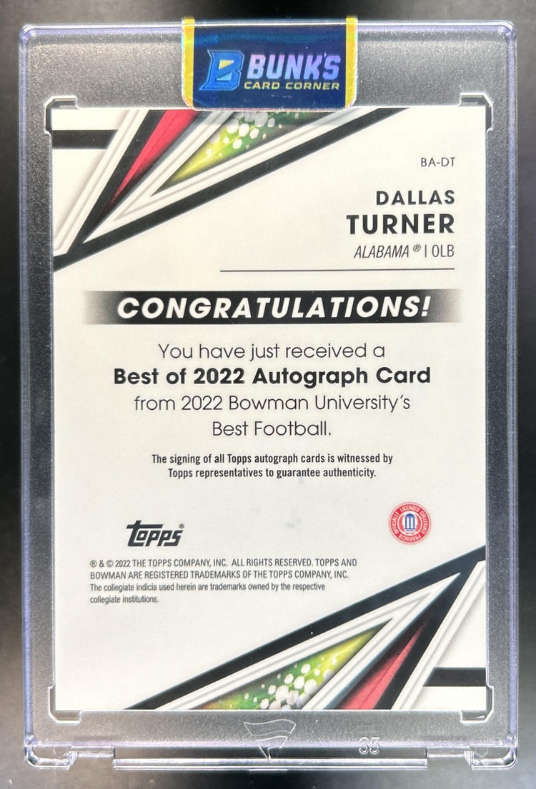 Dallas Turner back image