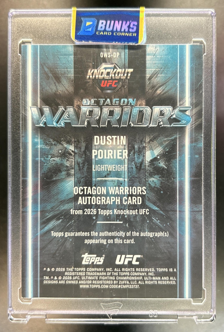 Dustin Poirier Knockout UFC #OWS-DP Octagon Warriors Auto 33/299