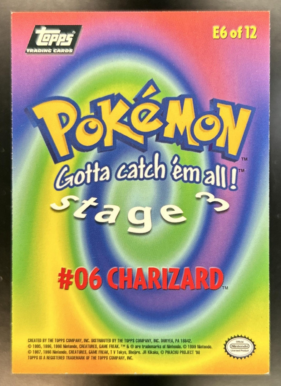 #06 Charizard - Stage 3 #E6 Blue Topps Logo