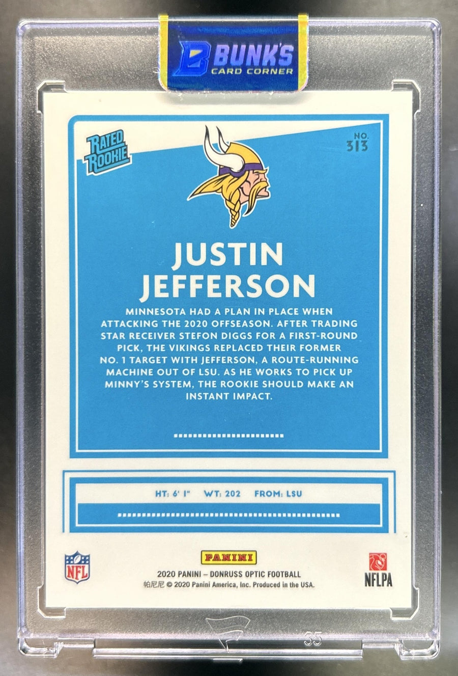 Justin Jefferson back image