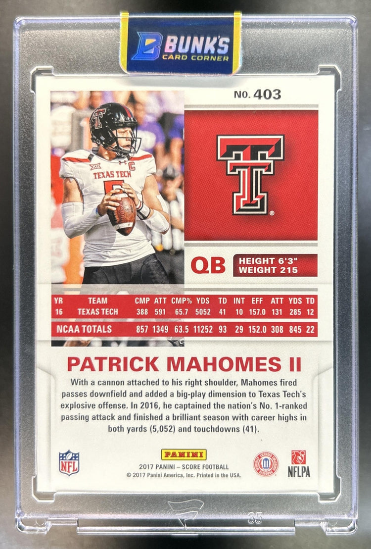 Patrick Mahomes II back image