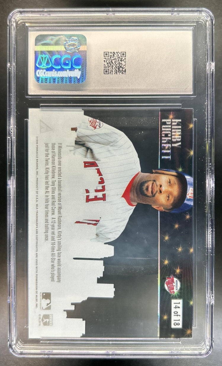 Kirby Puckett 1996 Pinnacle #14 Skylines Twins CGC 8.5
