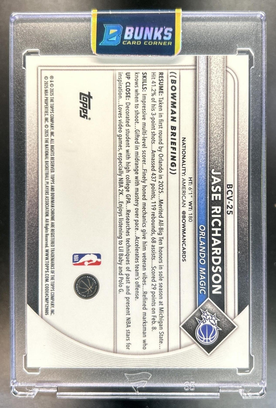 Jase Richardson back image