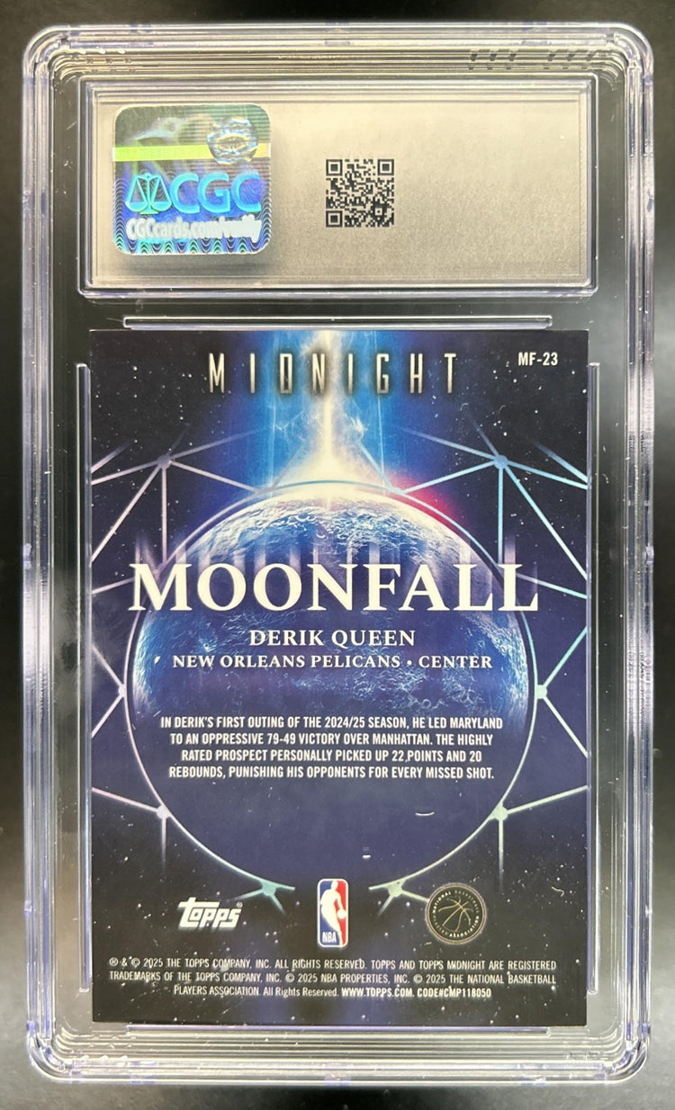 Derik Queen 2025-26 Topps Midnight #MF-23 Moonfall Equinox 6/20 Pelicans CGC 10