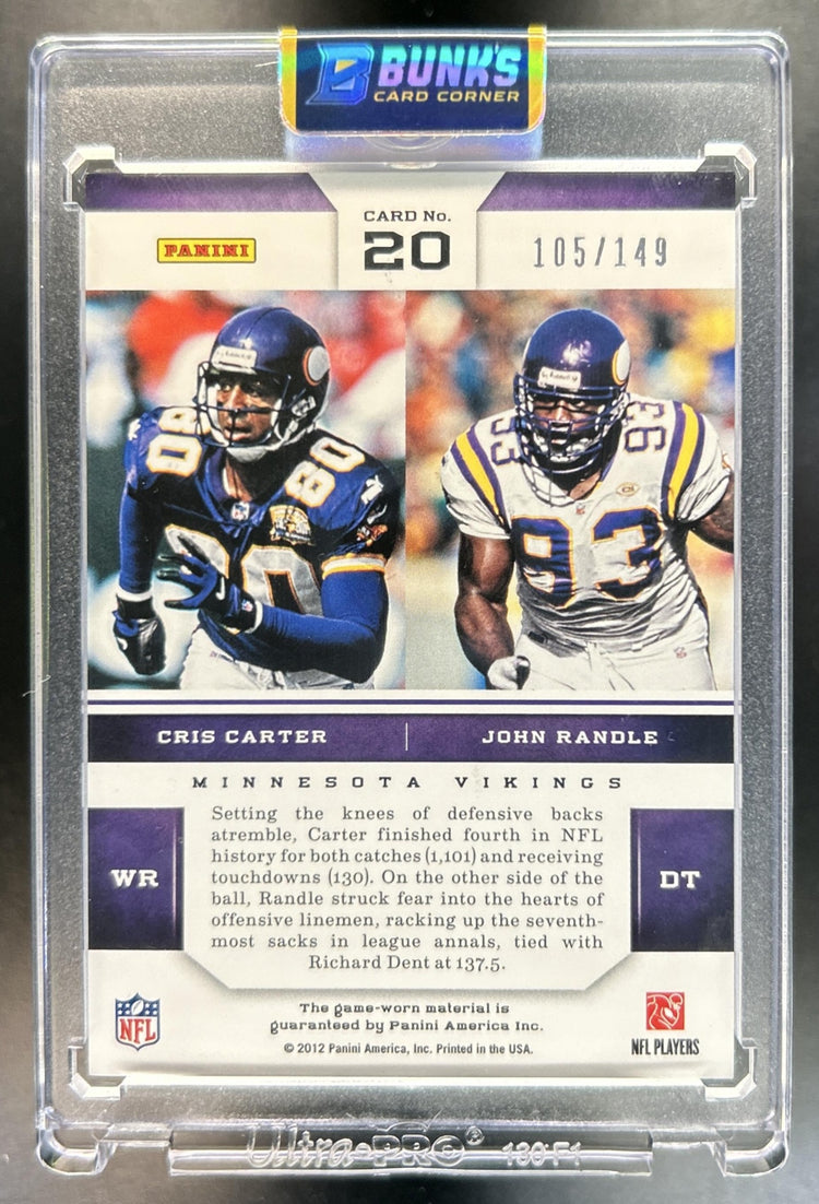 Cris Carter / John Randle back image