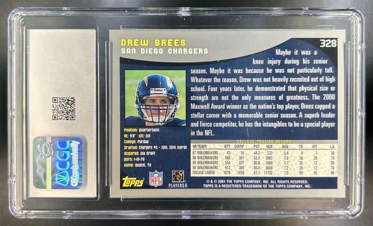 Drew Brees 2001 Topps #328 Rookie RC Chargers