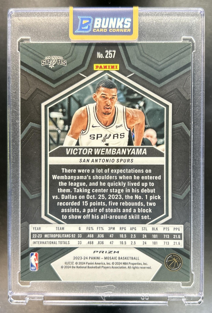 Victor Wembanyama back image