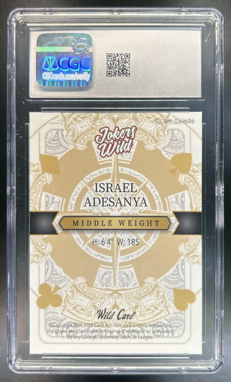 Israel Abanikanda 2023 Wild Card 5 Draw Stacked Deck #SD-IAA Joker Stealth Black RC Auto Jets CGC 10