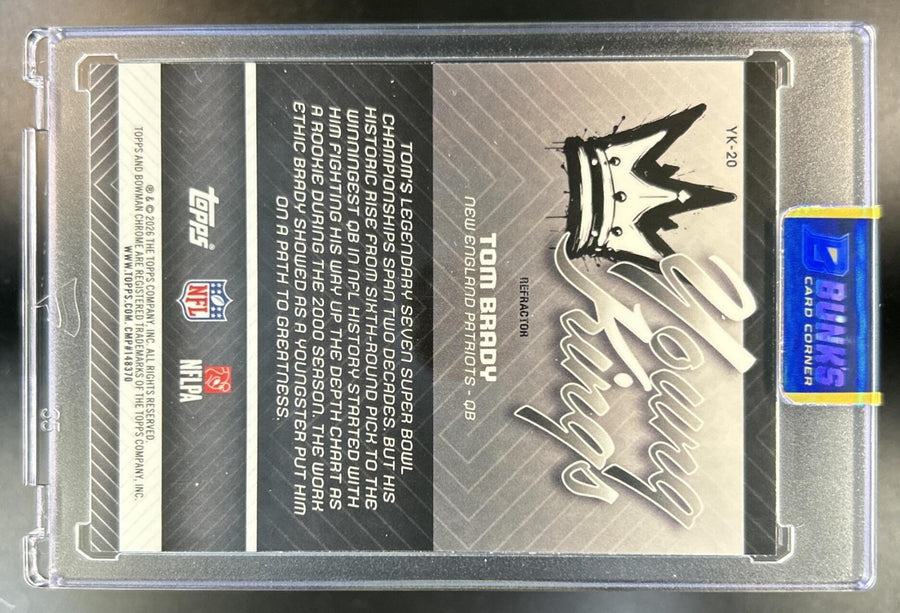 Tom Brady 2026 Bowman #YK-20 Young Kings Chrome Refractor Patriots